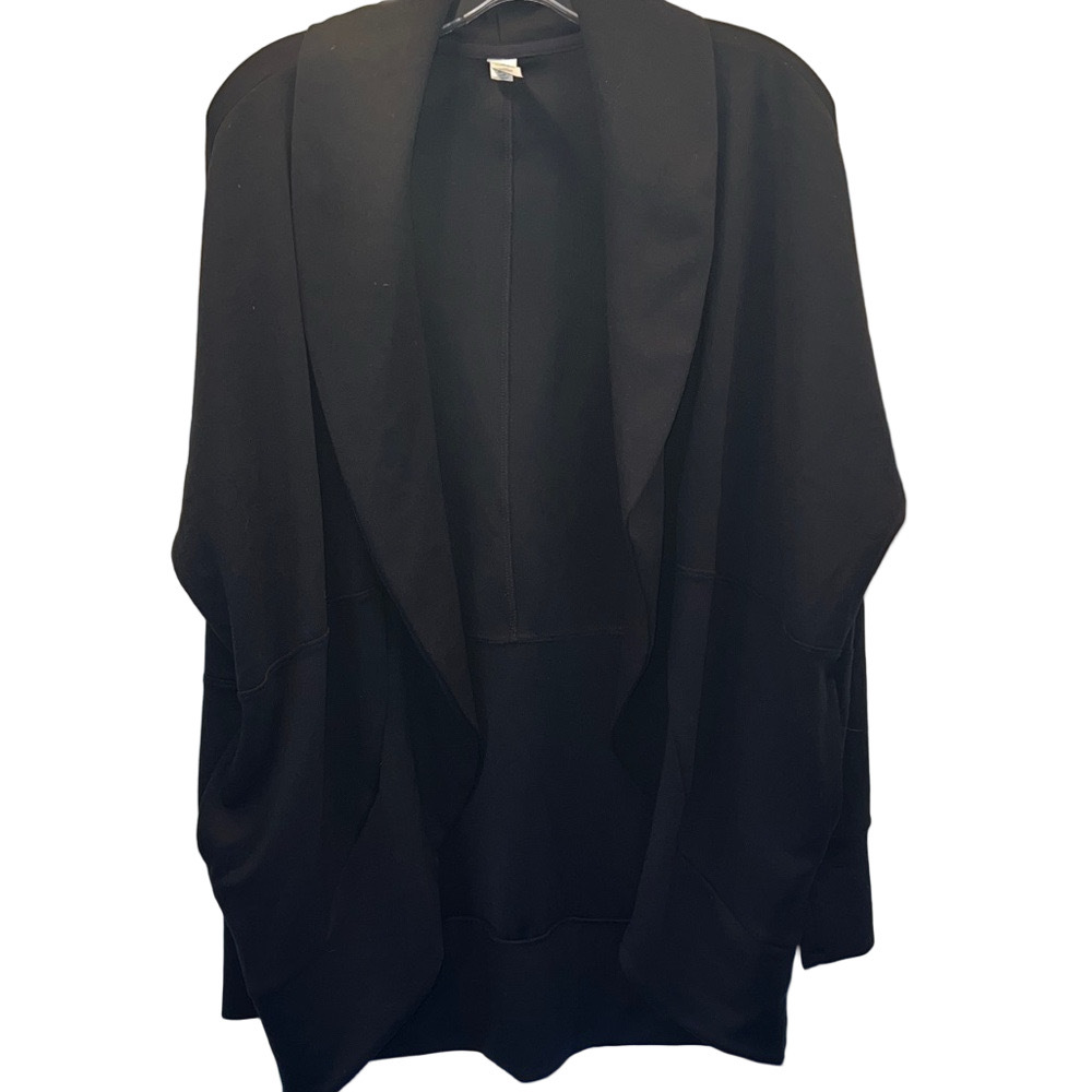 Scuba Londen Black Draped Open-Front Jacket/ Cardigan